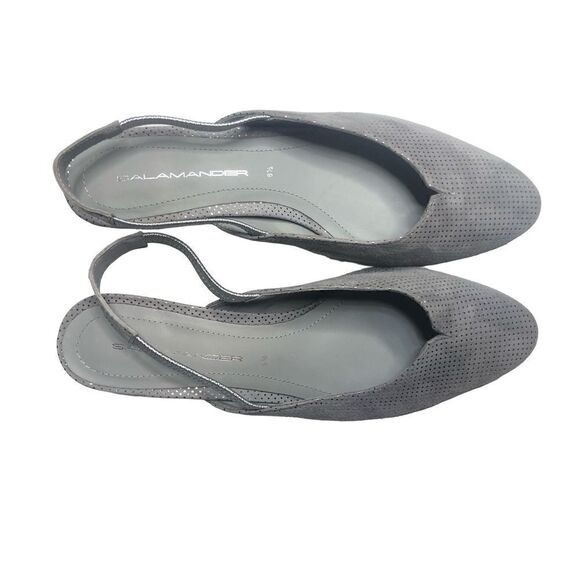 Salamander Grey and Silver suede sling back mules in size 6.5 - Picture 3 of 11